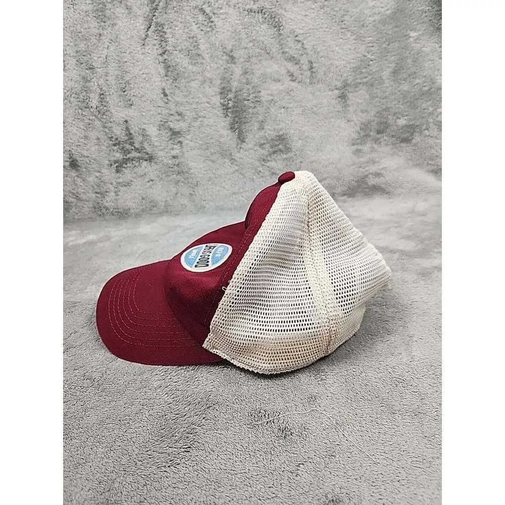 Life is Good‎ Snapback Trucker Hat Mens Maroon White Adjustable Mesh